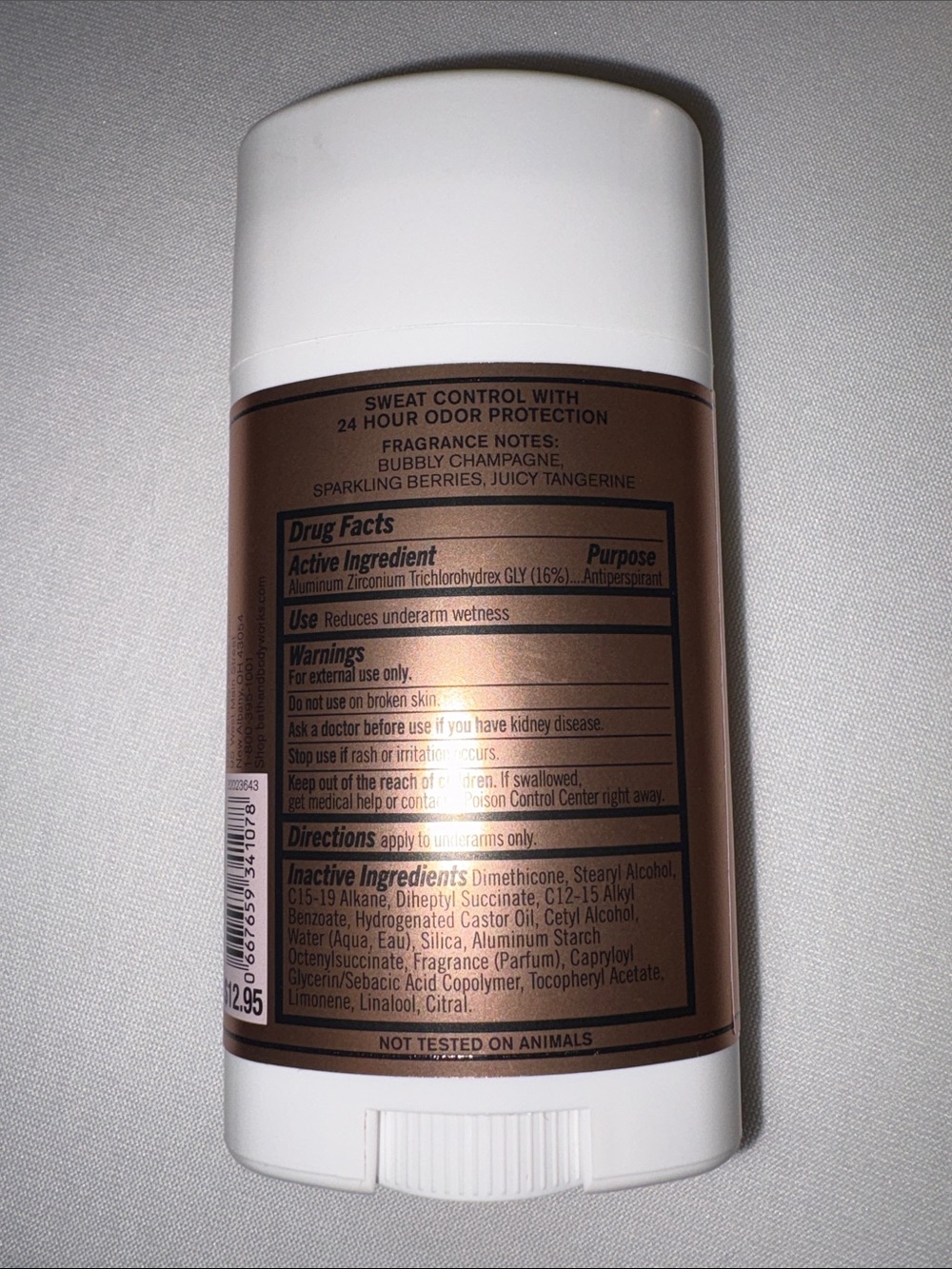 Bath & Body Works Champagne Toast Antiperspirant Deodorant 2.7 ounces New - Picture 2 of 2
